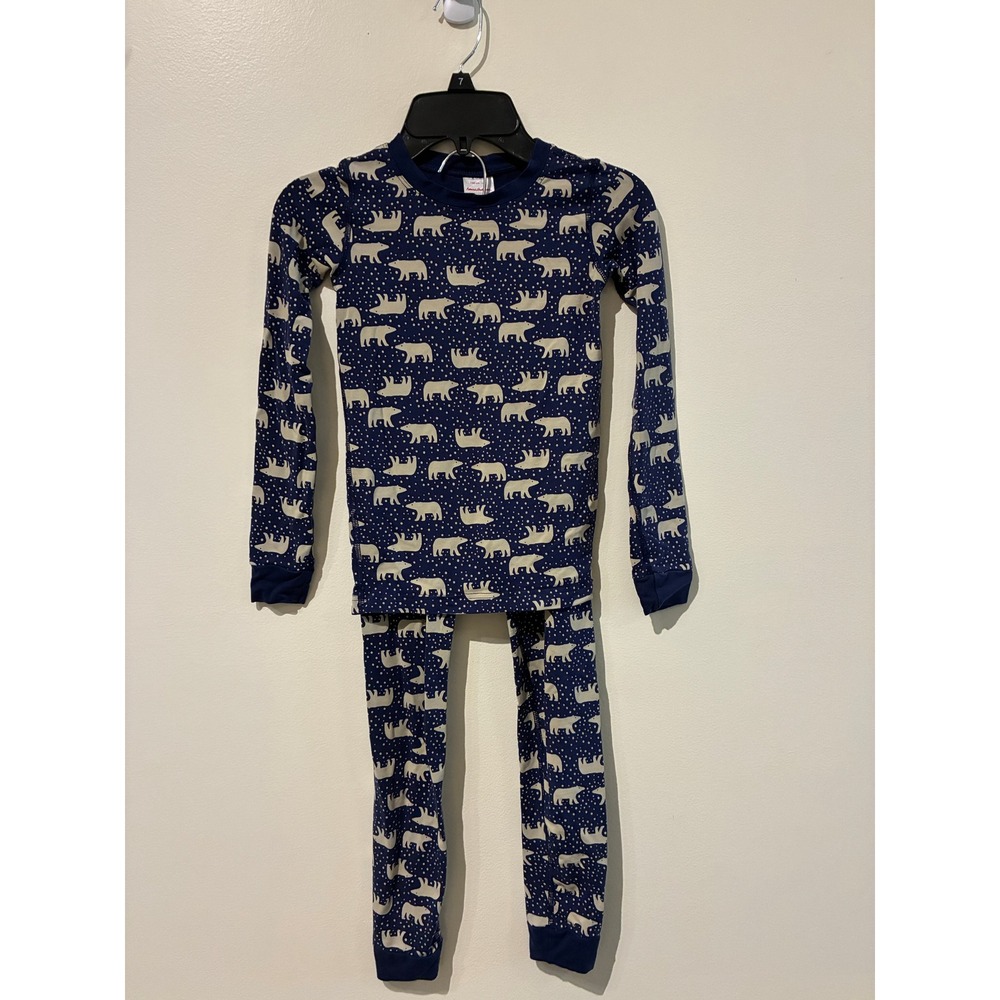 Hanna Andersson Blue Polar Bear Pajama Set 130 cm 8 LIKE NEW